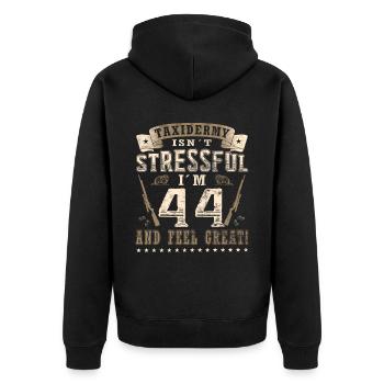 Taxidermists 44th birthday Taxidermists - Unisex Premium Organic Zip Hoodie - black - Back - Nico (187cm)