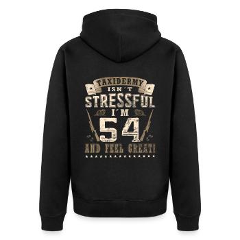 Taxidermistes 54e anniversaire Taxidermistes - Veste à capuche bio Premium Unisexe - noir - Dos - Nico (187cm)