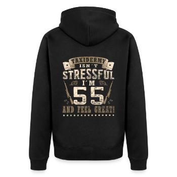 Taxidermistes 55e anniversaire Taxidermistes - Veste à capuche bio Premium Unisexe - noir - Dos - Nico (187cm)