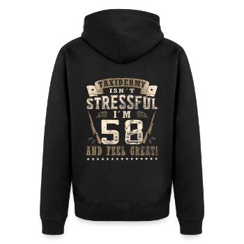 Taxidermistes 58e anniversaire Taxidermistes - Veste à capuche bio Premium Unisexe - noir - Dos - Nico (187cm)