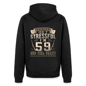 Taxidermistes 59e anniversaire Taxidermistes - Veste à capuche bio Premium Unisexe - noir - Dos - Nico (187cm)