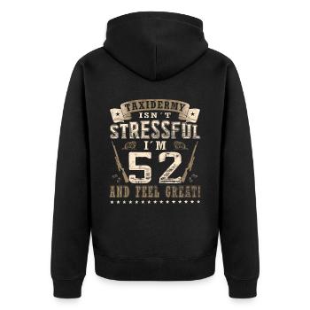Taxidermists 52nd birthday Taxidermists - Unisex Premium Organic Zip Hoodie - black - Back - Nico (187cm)