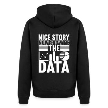 Analyste de données Data Scientist - Veste à capuche bio Premium Unisexe - noir - Dos - Nico (187cm)