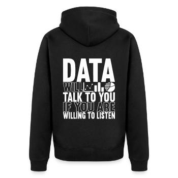 Analyste de données Data Scientist - Veste à capuche bio Premium Unisexe - noir - Dos - Nico (187cm)