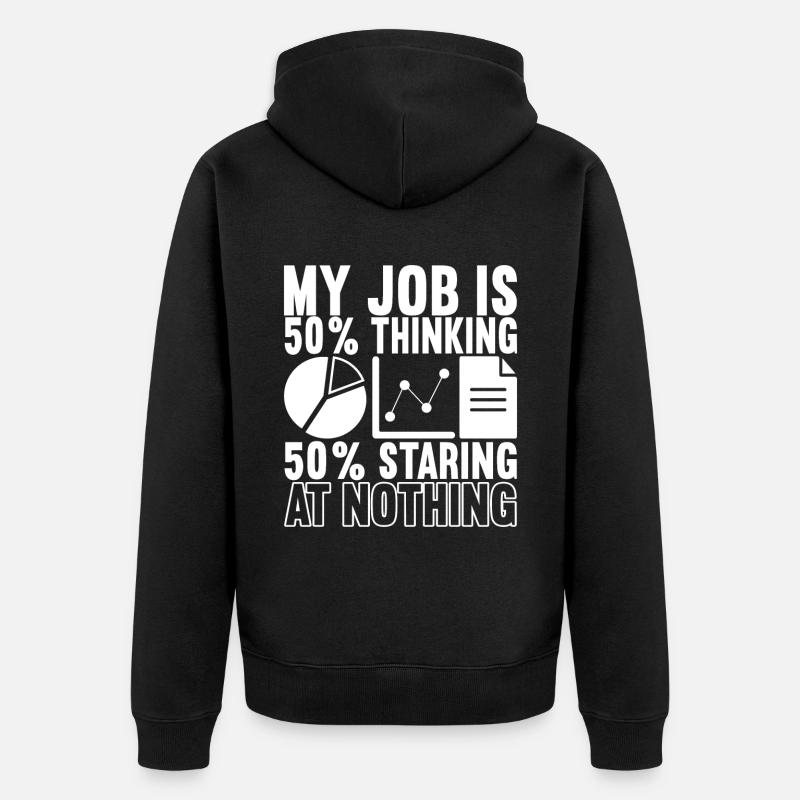 Data Scientist Data Analyst - Unisex Premium Bio Zip Hoodie - Schwarz