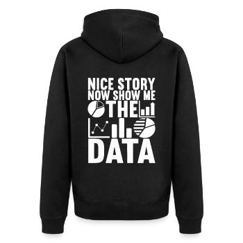 Data Scientist Data Analyst - Unisex Premium Organic Zip Hoodie - black - Back - Nico (187cm)