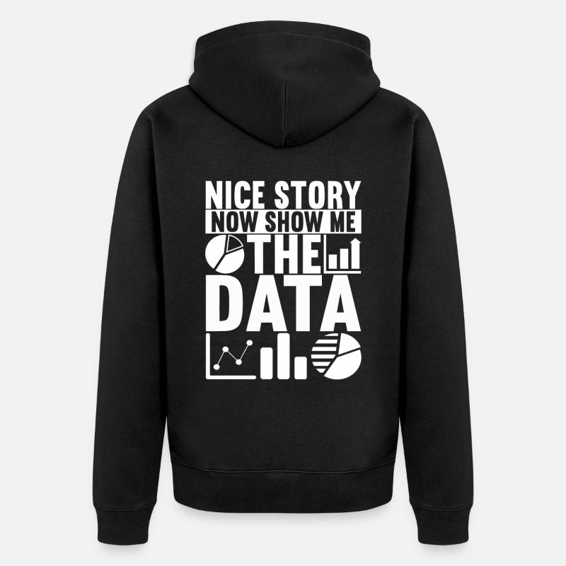 Data Scientist Data Analyst - Unisex Premium Organic Zip Hoodie - black