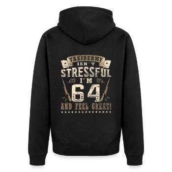 Taxidermistes 64e anniversaire Taxidermistes - Veste à capuche bio Premium Unisexe - noir - Dos - Nico (187cm)