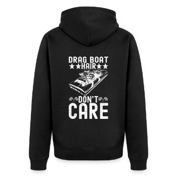 Course de dragsters - Veste à capuche bio Premium Unisexe - noir - Dos - Nico (187cm)
