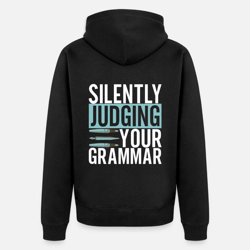 Professeur d’anglais Englisch Lehrer - Veste à capuche bio Premium Unisexe - noir