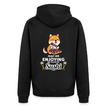 Sushi Pet Puppy - Veste à capuche bio Premium Unisexe - noir - Dos - Nico (187cm)
