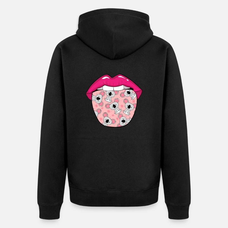 Langue d’ours Koala - Veste à capuche bio Premium Unisexe - noir
