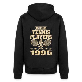 The Best Tennis Players Are Born In 1995 - Unisex Premium Bio Zip Hoodie - Schwarz - Hinten - Nico (187cm)