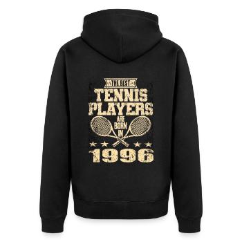 The Best Tennis Players Are Born In 1996 - Unisex Premium Organic Zip Hoodie - black - Back - Nico (187cm)