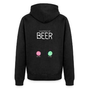 Drôle de fête de l’alcool de bière en disant - Veste à capuche bio Premium Unisexe - noir - Dos - Nico (187cm)