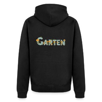 Garden - Gardening - Gardener - Flower plants - Unisex Premium Organic Zip Hoodie - black - Back - Nico (187cm)