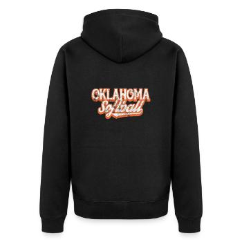 Softball de l’Oklahoma - Veste à capuche bio Premium Unisexe - noir - Dos - Nico (187cm)