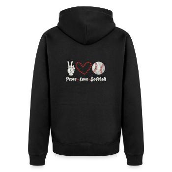 Softball - Veste à capuche bio Premium Unisexe - noir - Dos - Nico (187cm)