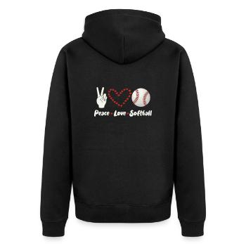 Joueur de softball Baseball Sport Pitcher Cadeau - Veste à capuche bio Premium Unisexe - noir - Dos - Nico (187cm)