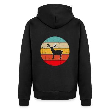 Moose Retro - Veste à capuche bio Premium Unisexe - noir - Dos - Nico (187cm)