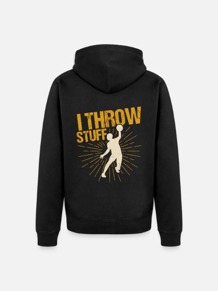 Dodgeball Spieler Geschenk Ballspiele Dodgeball - Unisex Premium Bio Zip Hoodie - Schwarz