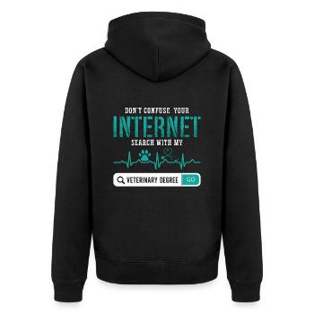 Veterinary Don't Confuse Your Animals Veterinarian - Unisex Premium Organic Zip Hoodie - black - Back - Nico (187cm)