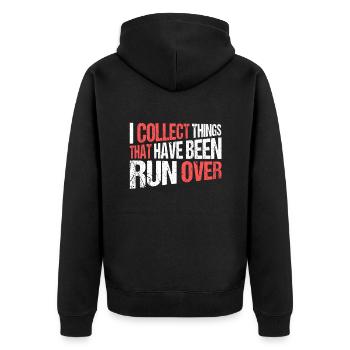 Taxidermie Collect Things That Have Been Run Over - Unisex Premium Organic Zip Hoodie - black - Back - Nico (187cm)