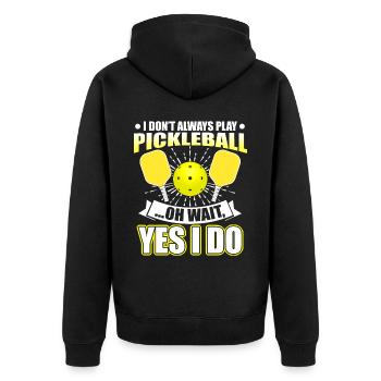 Drôle de joueur de pickleball Paddleball Dinks Boys - Veste à capuche bio Premium Unisexe - noir - Dos - Nico (187cm)