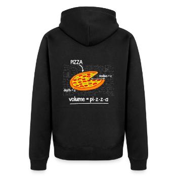 Lustige Pizza Mathe-Liebhaber Fast-Food-Volumenformel - Unisex Premium Bio Zip Hoodie - Schwarz - Hinten - Nico (187cm)