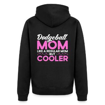 Dodgeball Spieler Geschenk Ballspiele Dodgeball - Unisex Premium Bio Zip Hoodie - Schwarz - Hinten - Nico (187cm)