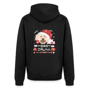 Marché de Noël des caniches - Veste à capuche bio Premium Unisexe - noir - Dos - Nico (187cm)