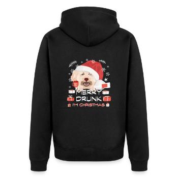 Marché de Noël des caniches - Veste à capuche bio Premium Unisexe - noir - Dos - Nico (187cm)