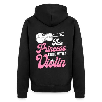 Violoniste Violoniste Fille This - Veste à capuche bio Premium Unisexe - noir - Dos - Nico (187cm)