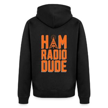 Amateur Radio Dude Radio Fréquence Radio Amateur Opérateur - Veste à capuche bio Premium Unisexe - noir - Dos - Nico (187cm)