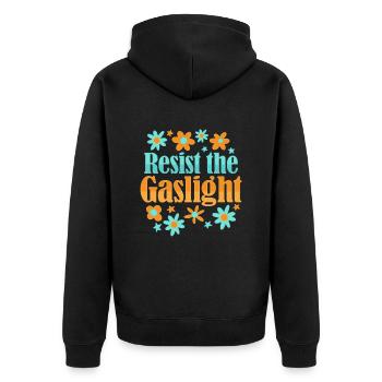 Féminisme Gaslightning Design pour un - Veste à capuche bio Premium Unisexe - noir - Dos - Nico (187cm)