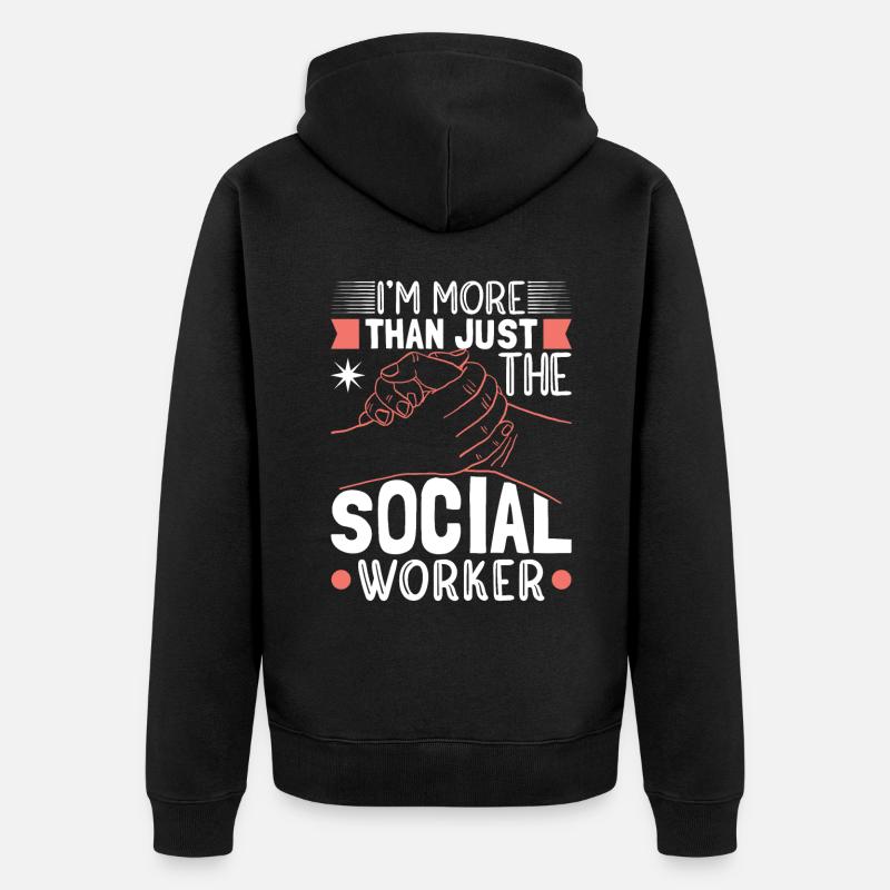 Plus que le travailleur social - Veste à capuche bio Premium Unisexe - noir