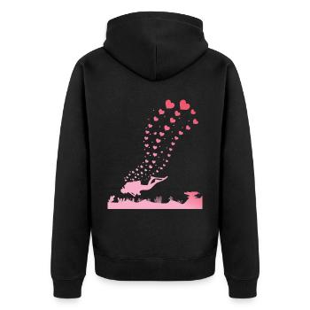 Diver Diving Gift, Holiday Egypt Gift - Unisex Premium Organic Zip Hoodie - black - Back - Nico (187cm)