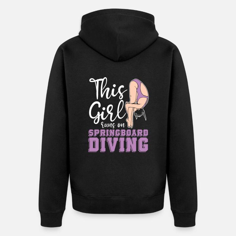 Plongeuses plongeuses filles - Veste à capuche bio Premium Unisexe - noir