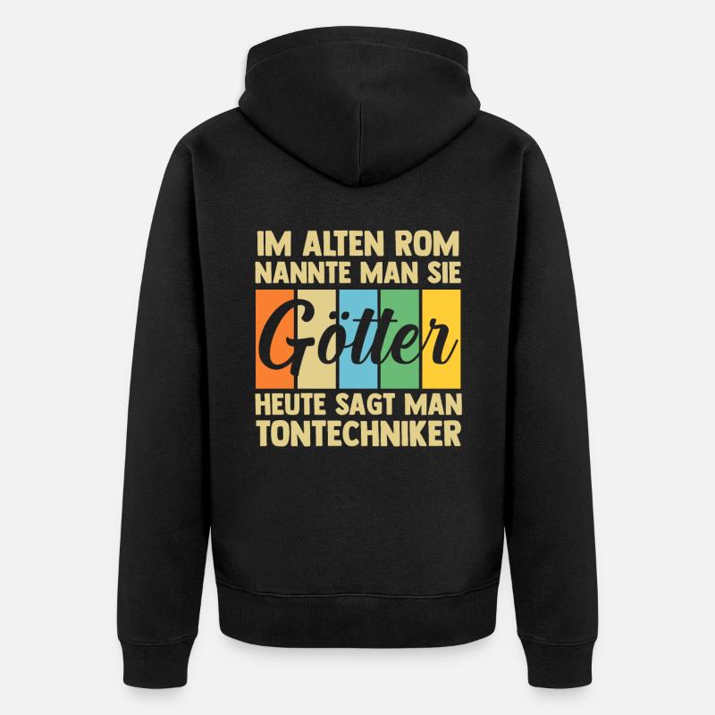 Toningenieur Tontechnik Tontechniker - Unisex Premium Bio Zip Hoodie - Schwarz