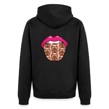 American Bully Tongue - Veste à capuche bio Premium Unisexe - noir - Dos - Nico (187cm)