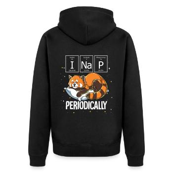 Panda roux endormi Je fais une sieste périodiquement - Veste à capuche bio Premium Unisexe - noir - Dos - Nico (187cm)