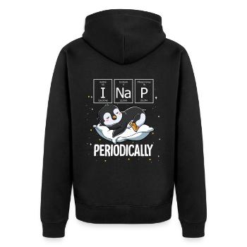 Pingouin endormi Je fais une sieste périodique - Veste à capuche bio Premium Unisexe - noir - Dos - Nico (187cm)