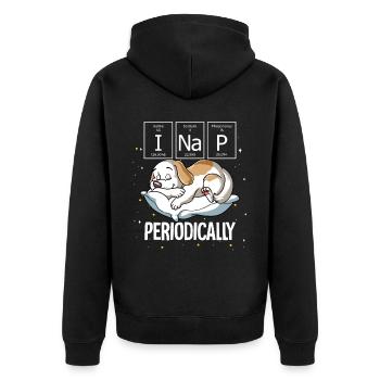 Sleeping Dog I Nap Periodically - Unisex Premium Organic Zip Hoodie - black - Back - Nico (187cm)