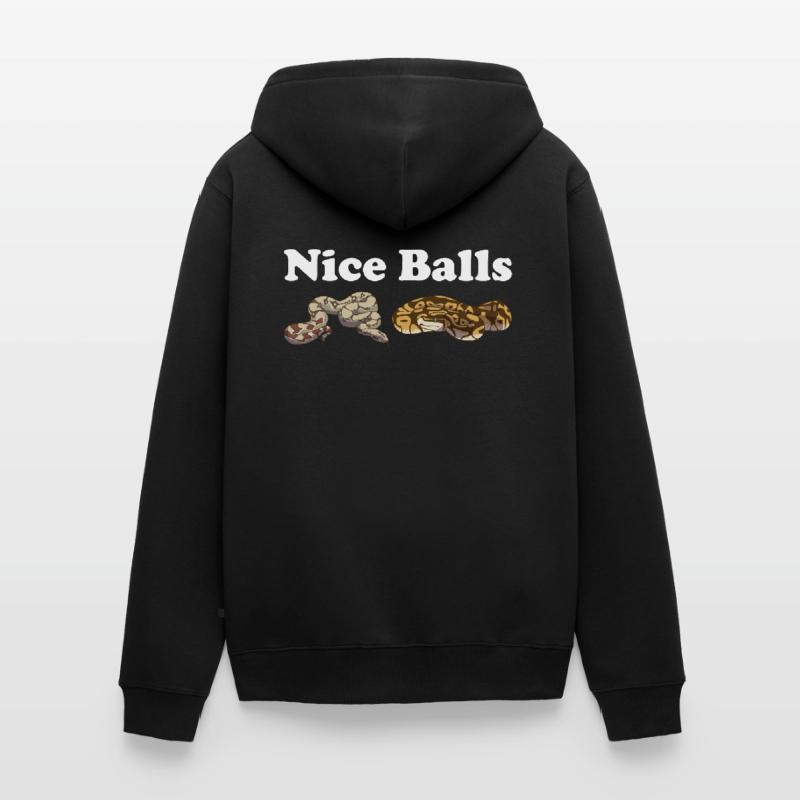 Funny Ball Python Snake Unisex Premium Organic Zip Hoodie