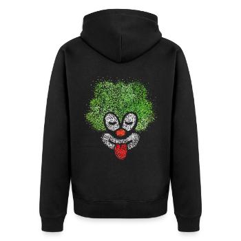 Clown Carnival Confetti Fastelovend Viva Colonia - Unisex Premium Organic Zip Hoodie - black - Back - Nico (187cm)