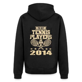 The Best Tennis Players Are Born In 2014 - Unisex Premium Organic Zip Hoodie - black - Back - Nico (187cm)