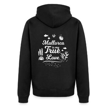 Majorque Espagne Île Baléares Idée cadeau - Veste à capuche bio Premium Unisexe - noir - Dos - Nico (187cm)