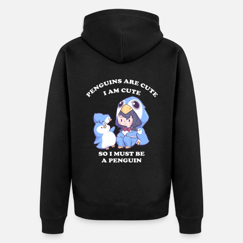 Joli costume de pingouin - Veste à capuche bio Premium Unisexe - noir