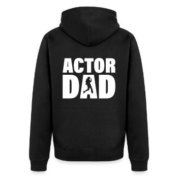 Job - Acteur Papa - Veste à capuche bio Premium Unisexe - noir - Dos - Nico (187cm)