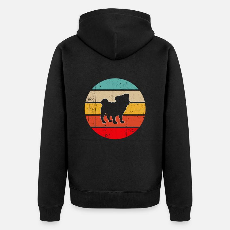 Carlin Rétro - Veste à capuche bio Premium Unisexe - noir